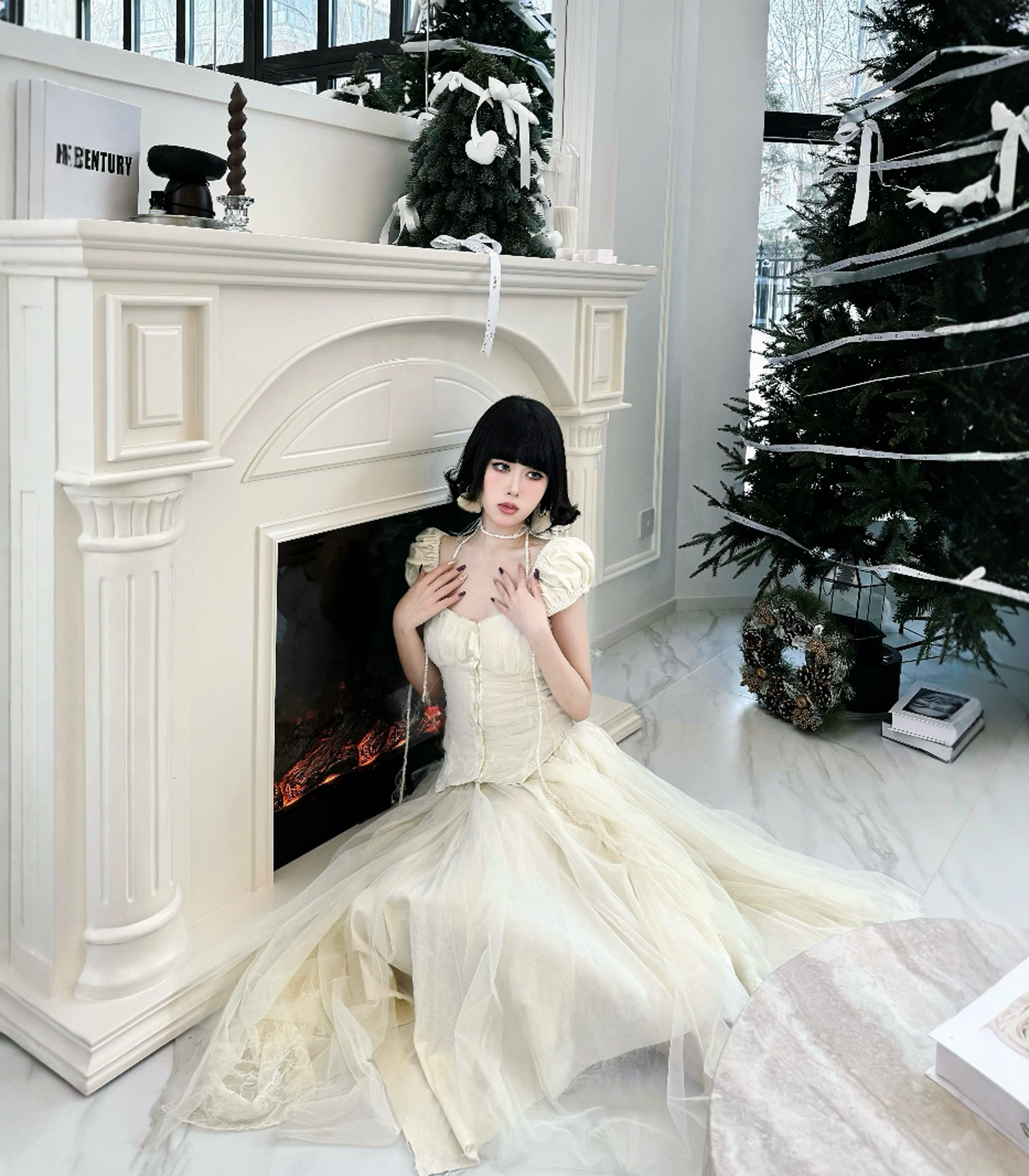 25新品【对版】elywod法式仙女蕾丝拼接上衣蓬蓬裙网纱半身裙套装,淘宝优惠券,粉丝福利购,淘宝优惠卷