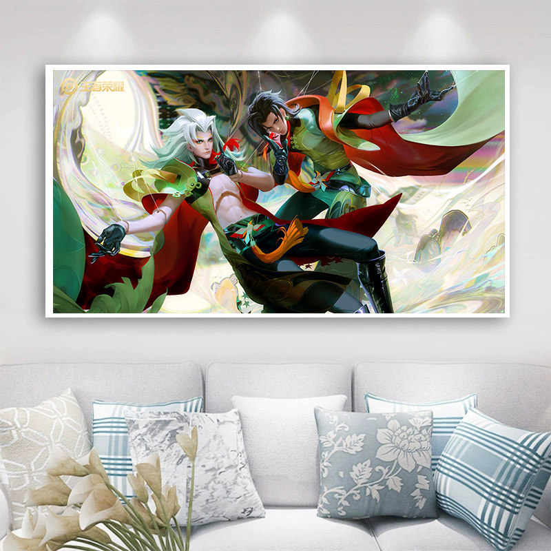 元歌云间偶戏十字绣新款王者荣耀皮肤客厅卧室小幅贴满砖5d钻石画