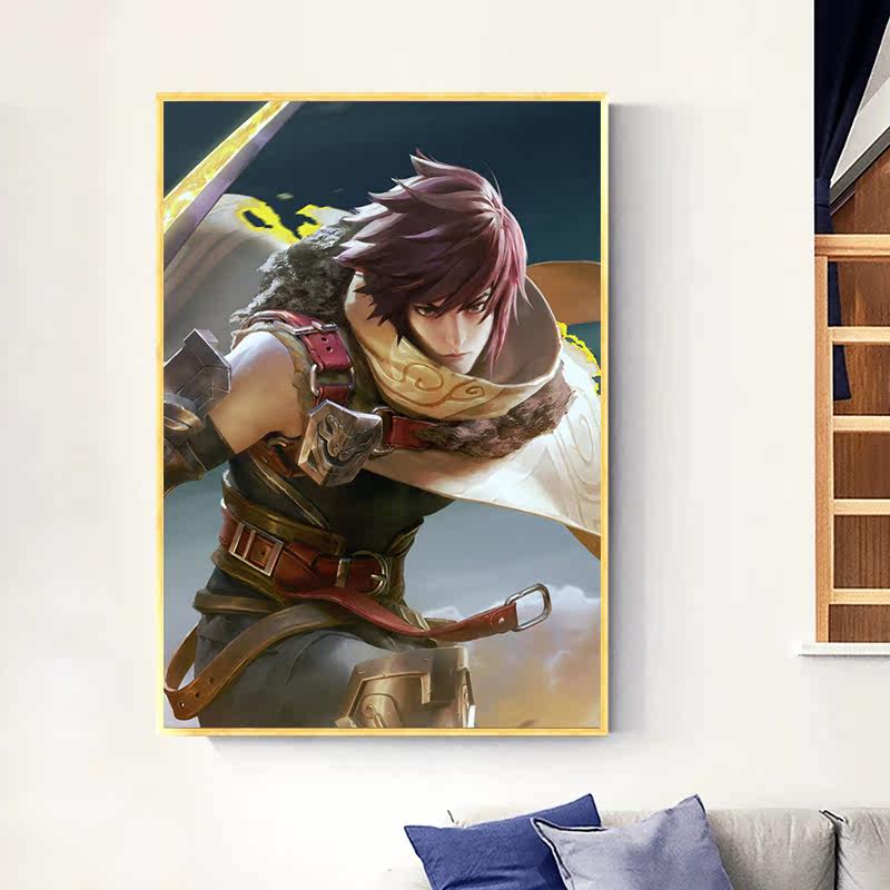 十字绣澜孤猎竖版线绣新款王者荣耀皮肤客厅卧室小幅满砖5d钻石画