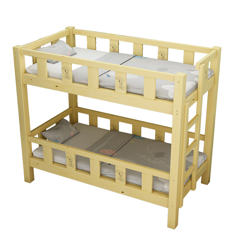 儿童床上下铺床双层床高低床家用简约现代原木上下床实木床松木床 - 图3