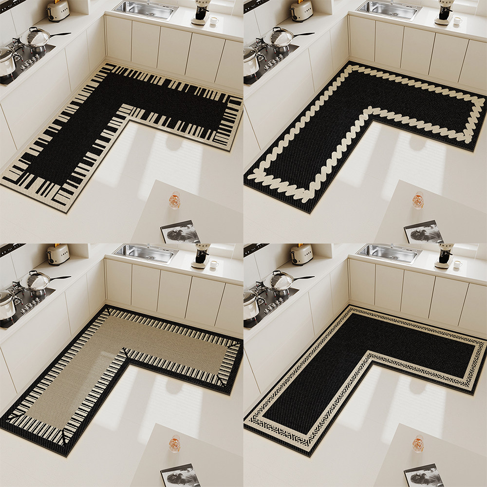 Kitchen L-shaped floor mat anti-slip mat