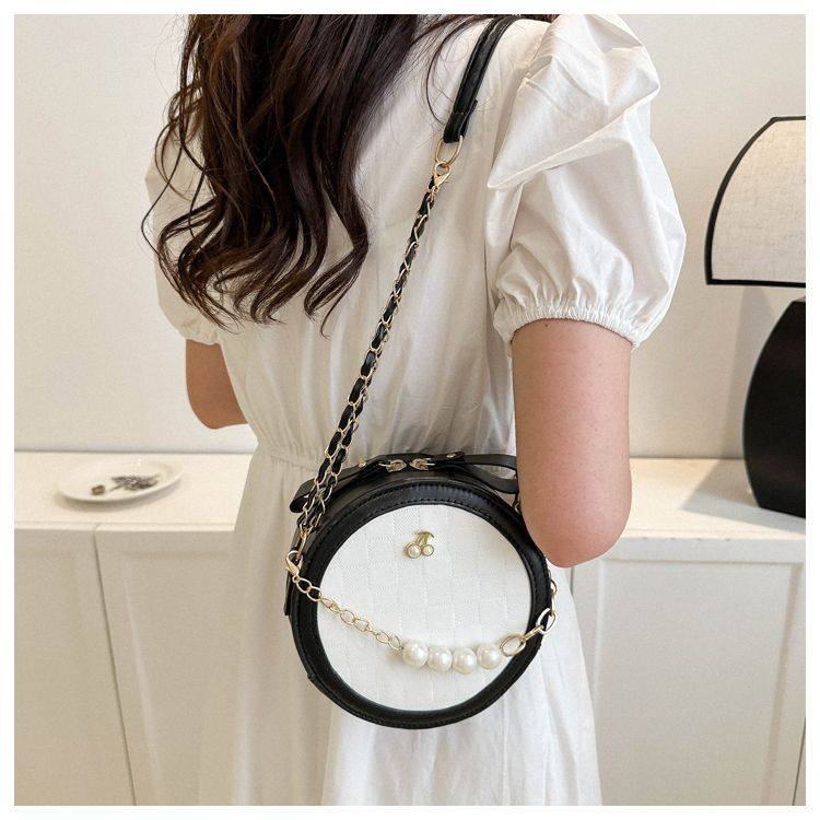 夏天小挎包休闲斜挎包高档精致小包圆形包樱桃链条甜美优雅斜挎包,淘宝优惠券,粉丝福利购,淘宝优惠卷