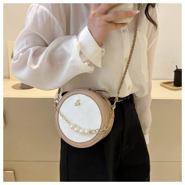 夏天小挎包休闲斜挎包高档精致小包圆形包樱桃链条甜美优雅斜挎包,淘宝优惠券,粉丝福利购,淘宝优惠卷
