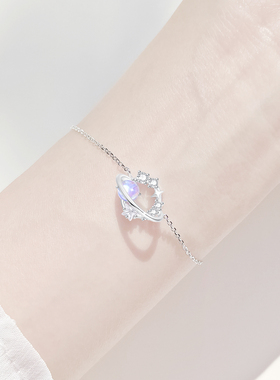 星球纯银项链女轻奢小众锁骨链