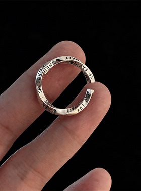 nojob vintage古着「素言」中古戒指复古小众设计感活口男女指环