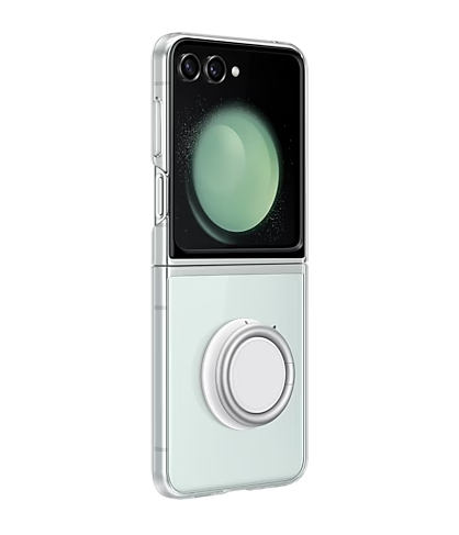 韩国三星官方正品适用Z Flip5折叠主题保护壳透明支架多功能原装NFC手机套替换背板指环挂扣简约经典防摔内置