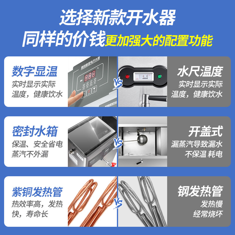 志高电热开水器商用工厂车间全自动烧水器开水机餐饮大容量热水炉,淘宝优惠券,粉丝福利购,淘宝优惠卷