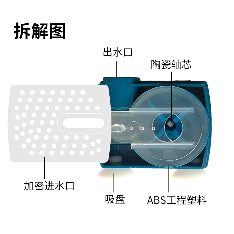 海水泵静音小型迷你水族鱼缸抽水耐腐蚀耐酸耐盐碱淡水两用潜水泵 - 图1