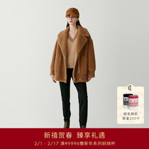 ICICLEs and womens clothing autumn and winter style Loco suede wool cut down shoulder teddy coat jacket