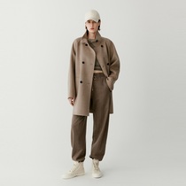 (AIR COAT) ICICLEs Wo Girl clothing autumn and winter style thick double face double-row buttoned coat