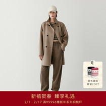 (AIR COAT) ICICLEs Wo Girl clothing autumn and winter style thick double face double-row buttoned coat