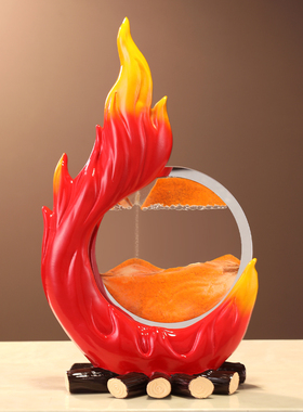 红红火火流沙画沙漏摆件