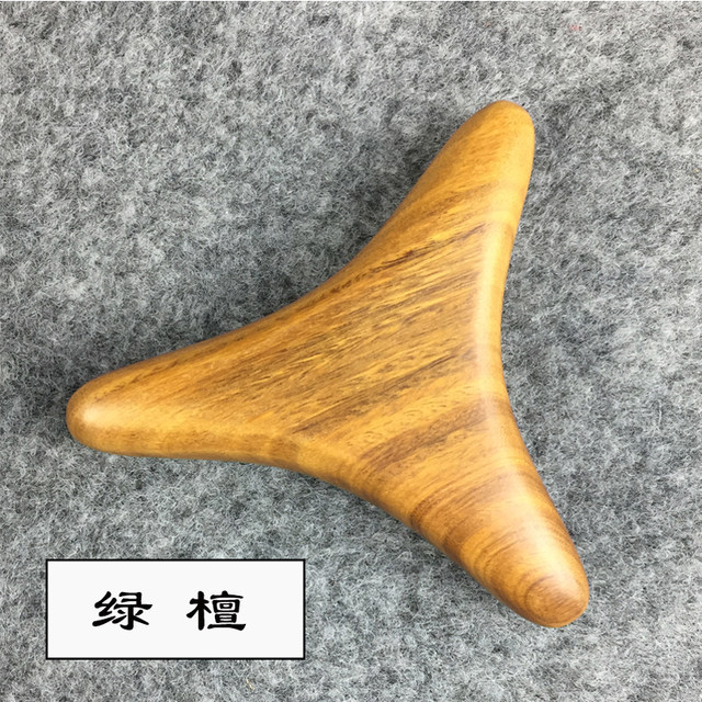 Wooden triangle massager for acupoint and foot therapy