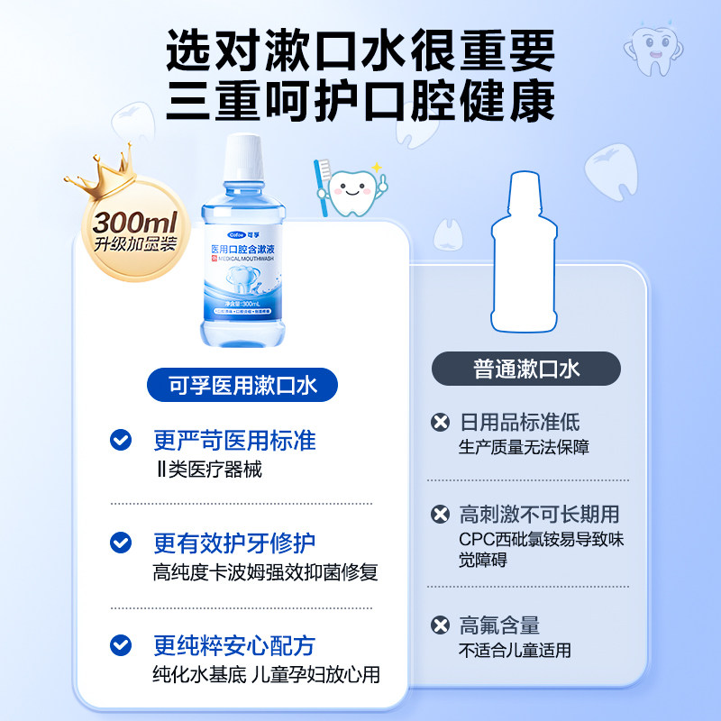 医用漱口水杀菌除口臭清新牙周炎孕妇可用便携防蛀牙正畸儿童专用,淘宝优惠券,粉丝福利购,淘宝优惠卷