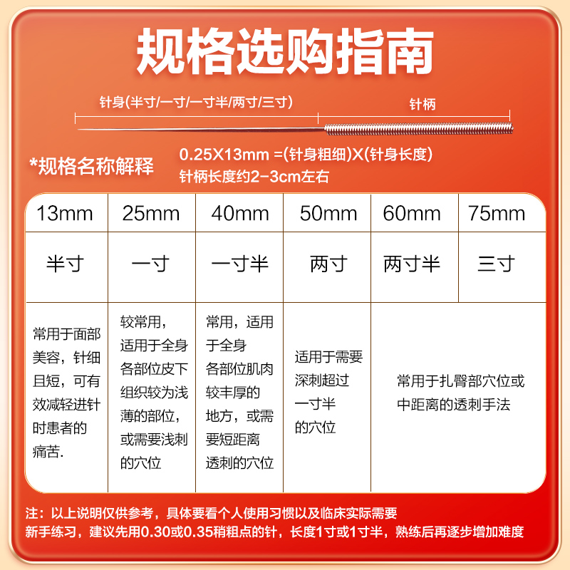 可孚一次性针灸针专用医用无菌带套管毫针中医用非银针500支针炙