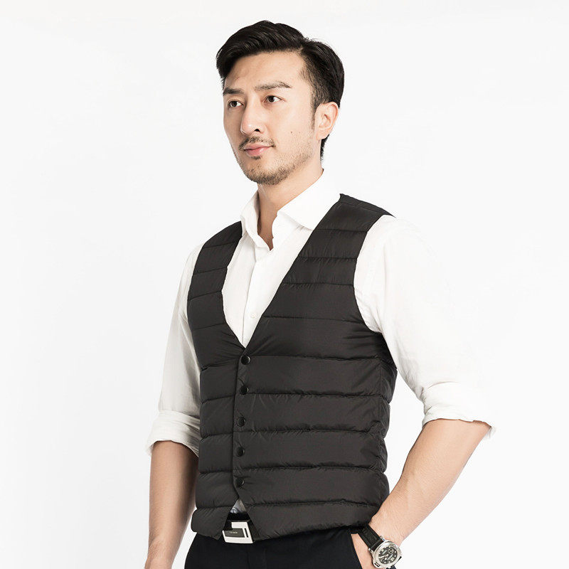 90鹅绒 羽绒马甲 时尚商务休闲修身轻薄保暖羽绒马甲男,淘宝优惠券,粉丝福利购,淘宝优惠卷