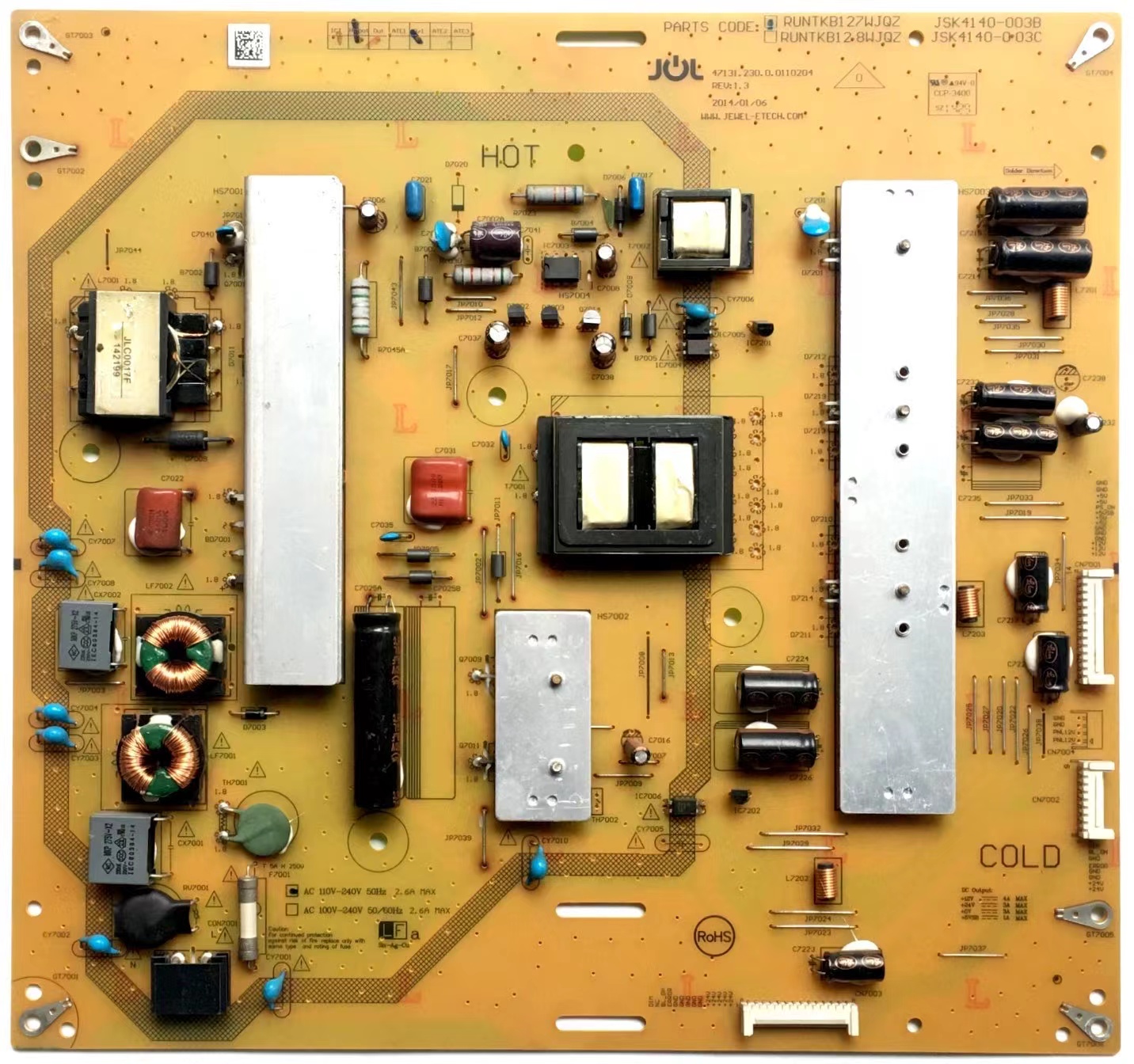 原装夏普LCD-50S1A液晶电视机电源板RUNTKB127WJQZ JSK4140-003B-图0