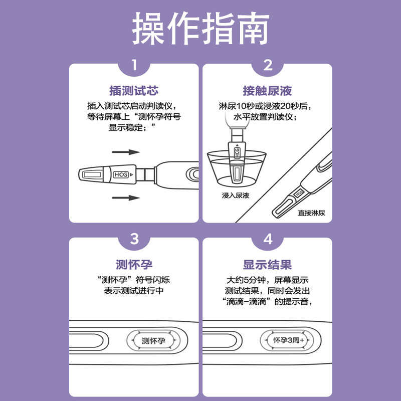 可孚数字精准检测显示孕周便携式 每文医疗器械其他检测试纸