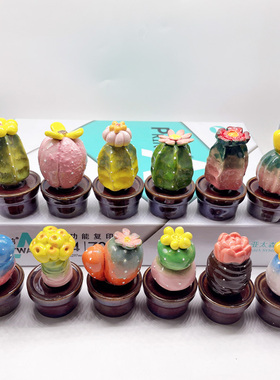 创意陶瓷多肉摆件转转