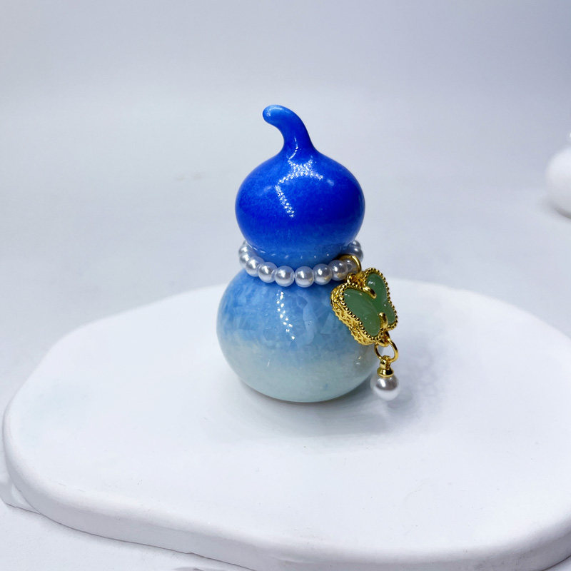 景德镇釉色结晶小葫芦爆款DLY转转乐陶瓷花朵底座批发陶瓷转摆件,淘宝优惠券,粉丝福利购,淘宝优惠卷