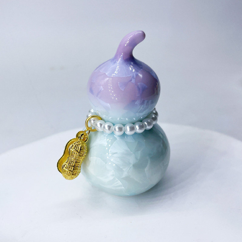 景德镇釉色结晶小葫芦爆款DLY转转乐陶瓷花朵底座批发陶瓷转摆件,淘宝优惠券,粉丝福利购,淘宝优惠卷