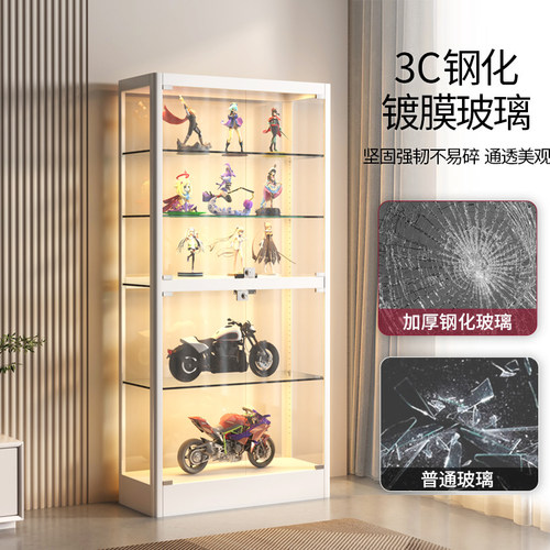 乐高积木手办展示柜透明玻璃柜玩具模型展示架家用礼品收纳陈列柜 - 图2