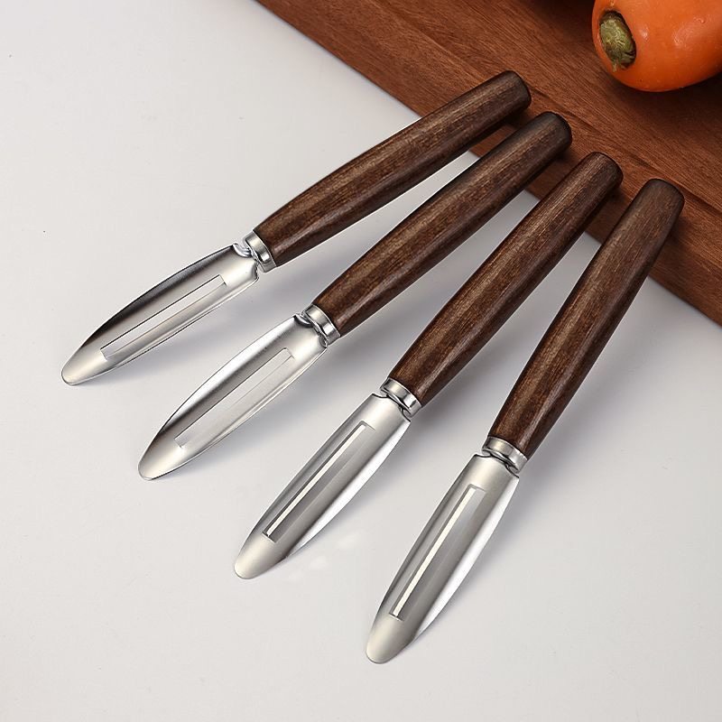 胡桃木削皮刀厨房专用瓜刨削皮刀土豆刮皮刀不锈钢打皮刀苹果神器,淘宝优惠券,粉丝福利购,淘宝优惠卷