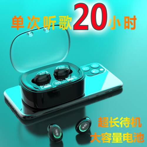 双耳蓝牙耳机新款久戴不痛商务通话户外运动安卓通用超长续航 - 图1