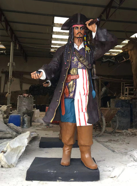 杰克船长迎宾门口人物玻璃钢