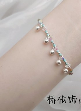 天然碧玺纯银手链女高级感手饰