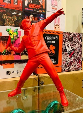 男孩白色潮流ins风雕塑摆件