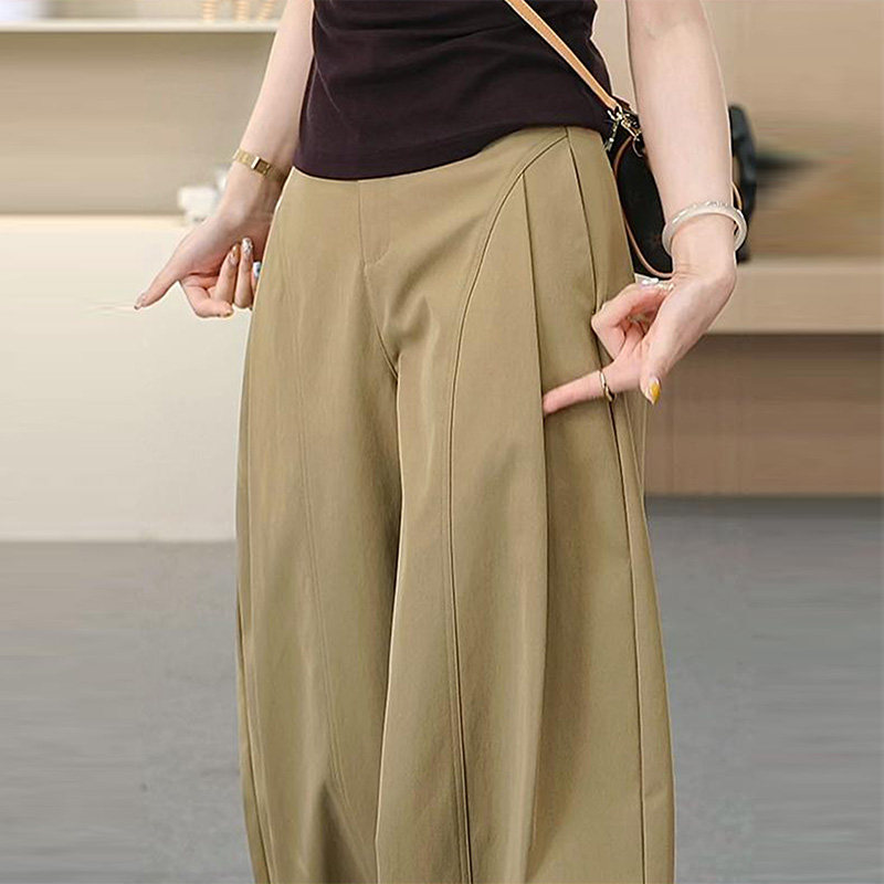 啄木鸟秋冬季新款弯刀裤女高腰显瘦风琴裤宽松百搭加绒阔腿长裤子,淘宝优惠券,粉丝福利购,淘宝优惠卷