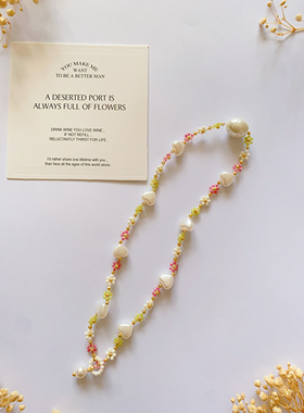 乌梅酿酒 原创设计新款手链编织串珠项链时尚简约百搭饰品锁骨链