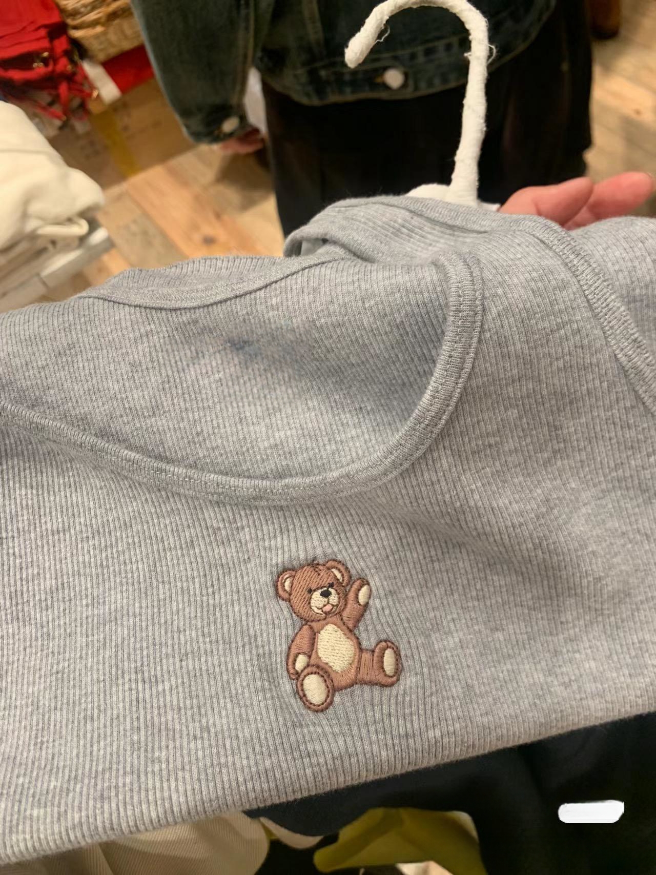 Brandy girl bm灰色小熊吊带背心女装春夏新款修身打底无袖上衣,淘宝优惠券,粉丝福利购,淘宝优惠卷