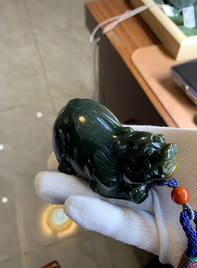 析木河磨貔貅手把摆件茶宠193克自家工厂制作精品原生态一手货源