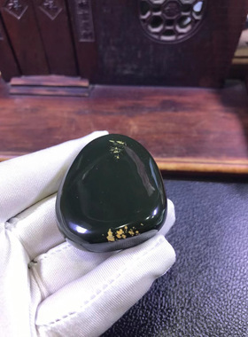 和田玉东北籽料析木绿河磨玉墨玉手把石82克厂家直销定制定做正品