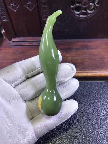 析木绿河磨玉福禄葫芦吊坠挂坠手把件原石重64克一手货源今日大漏 - 图3