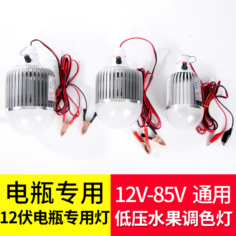 12VLED可调色水果灯夜市灯电动三轮车48V60V生鲜灯红色灯地摊灯 - 图2