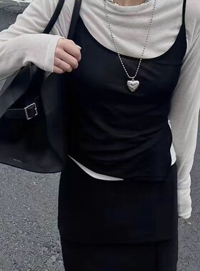 甜酷轻奢立体爱心吊坠项链女简约百搭桃心锁骨链百搭时尚个性吊坠