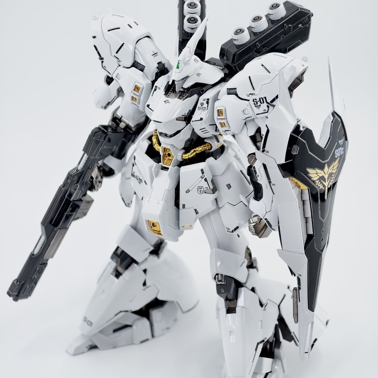 四海RG白色沙扎比1/144白沙夏亚国产可动机甲拼装模型手办礼物 - 图2