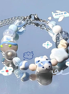 夏日彩虹多巴胺小清新彩色潮手链