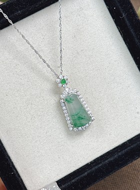 无事牌天然玉石吊坠项链