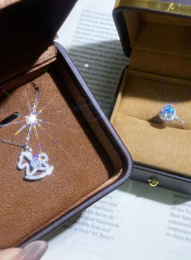 925银小马满钻锁骨链轻奢礼盒