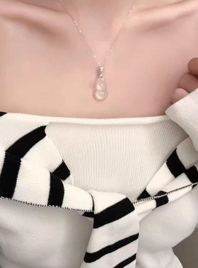 高冰玉髓玛瑙925银吊坠