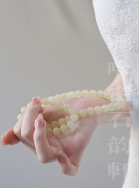 新中式青白玉晴水项链