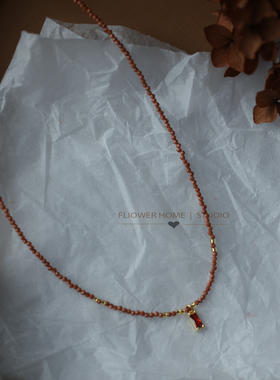 金沙石锁骨链颈链时尚精致