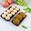Black plastic rectangular commercial fresh food tray free shipping