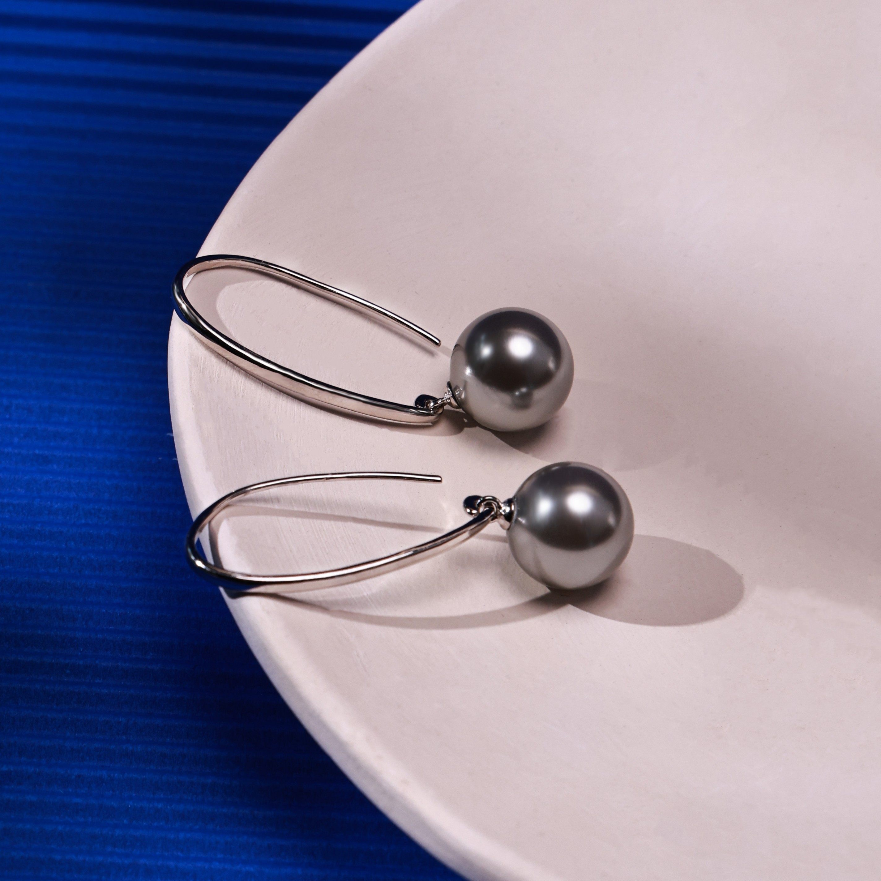 U型珠珠耳钩女气质轻奢耳饰复古纯银精致耳环优雅,淘宝优惠券,粉丝福利购,淘宝优惠卷