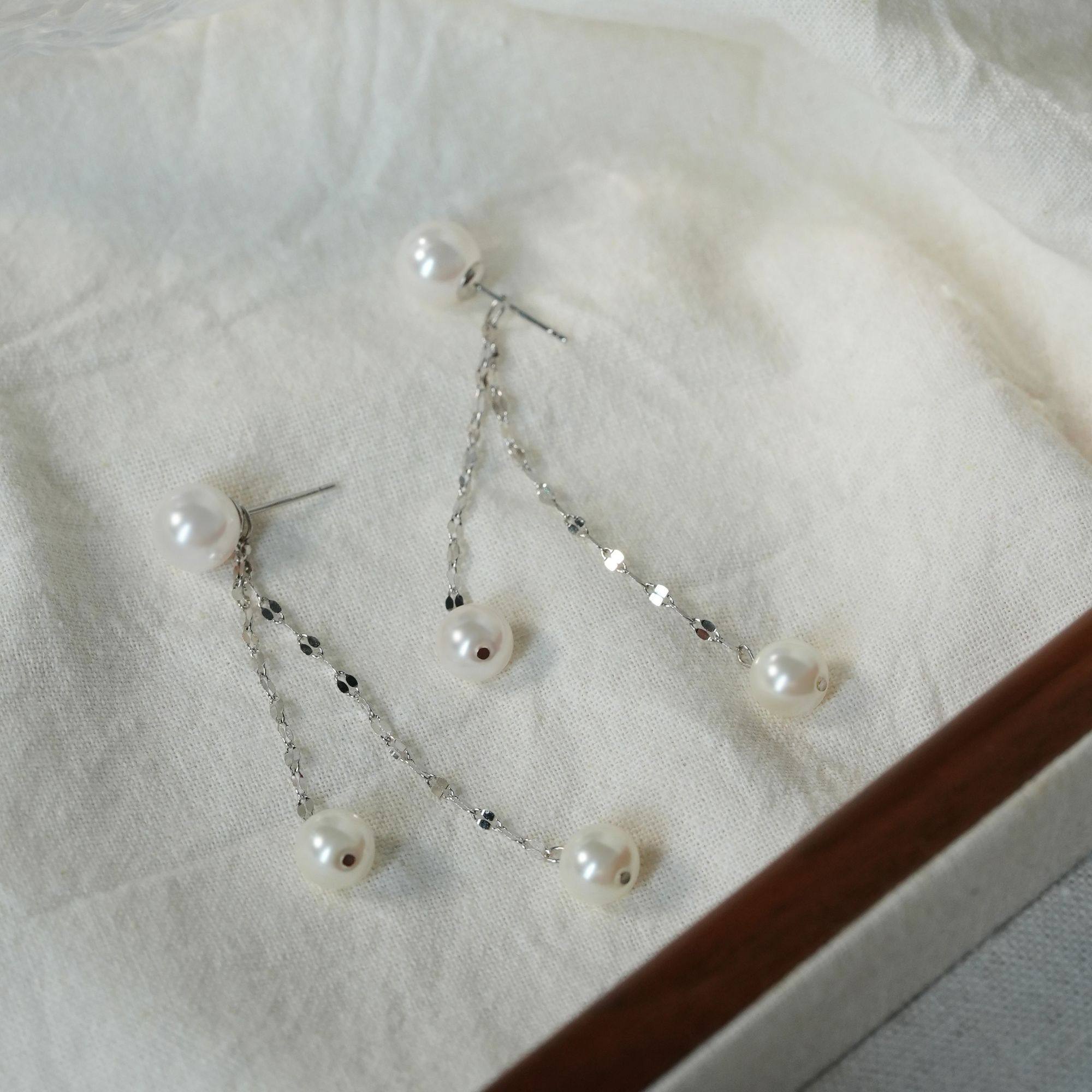 超仙嘴唇链流苏耳钉女轻奢两戴长款耳环,淘宝优惠券,粉丝福利购,淘宝优惠卷