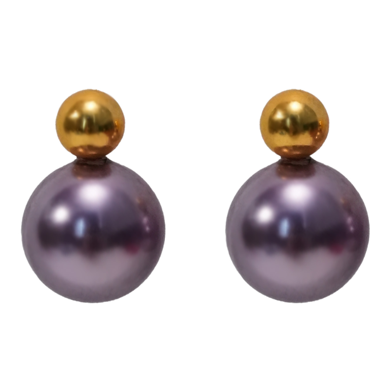 气质紫气东来光珠耳钉女轻奢高级感复古耳环饰品,淘宝优惠券,粉丝福利购,淘宝优惠卷